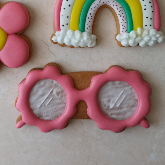 Biscuit - Lunettes fleurs