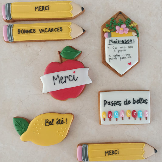 Lot de 6 biscuits « Cadeaux de fin d'année »