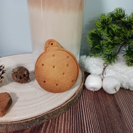 Biscuit tamponné - Boule de Noël à suspendre