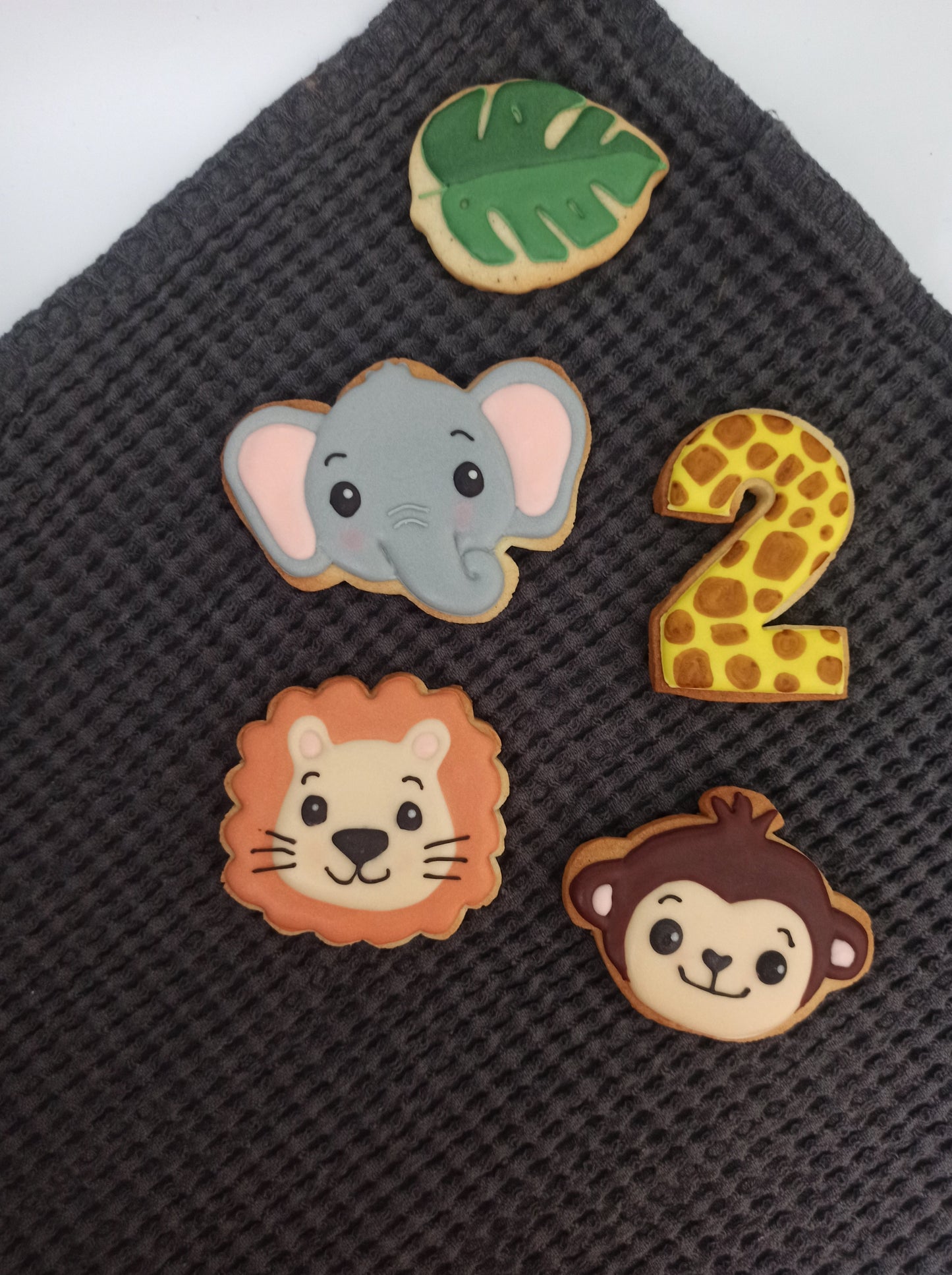 Lot de 5 biscuits « anniversaire dans la jungle »